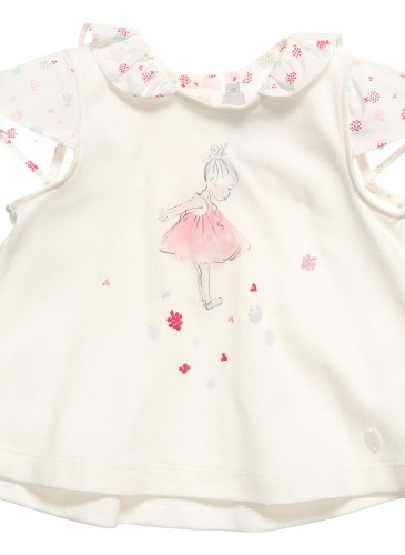 Baby Girls Ivory Cotton Top