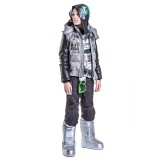 Boys Down Padded Jacket with Leather Sleeves1