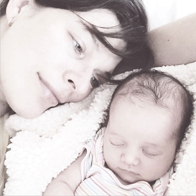 Mila Jovovich shares an adorable photo with her newborn