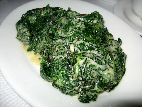 Spinach with cream