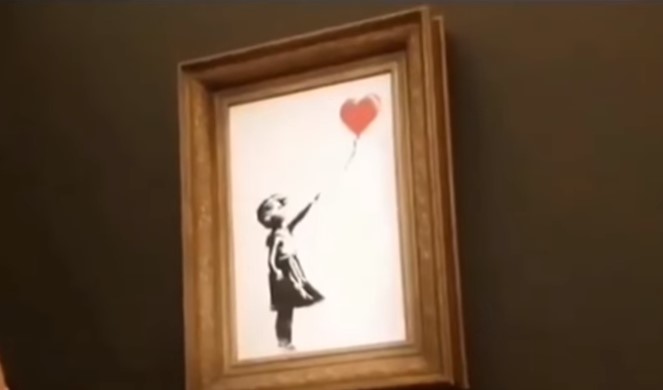 Who was in on Banksy’s ‘self-destruct’ art stunt?