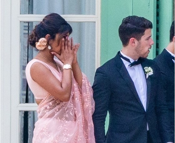 Priyanka Chopra Wipes Away Tears At Joe Jonas & Sophie Turner’s Wedding in Touching Photo