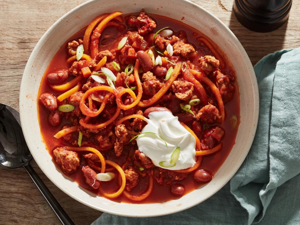 Turkey Chili with Butternut Squash Noodles